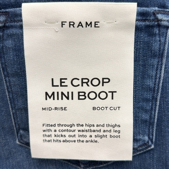 Frame Denim Blue Le Crop Mini Boot Jeans NWT - Picture 4 of 6